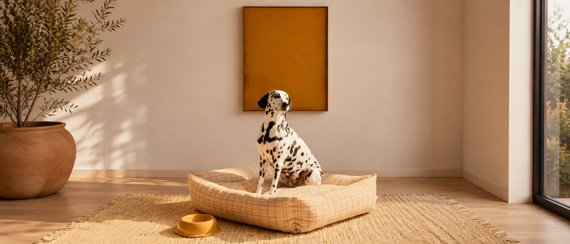 Pet enjoying everyday essentials